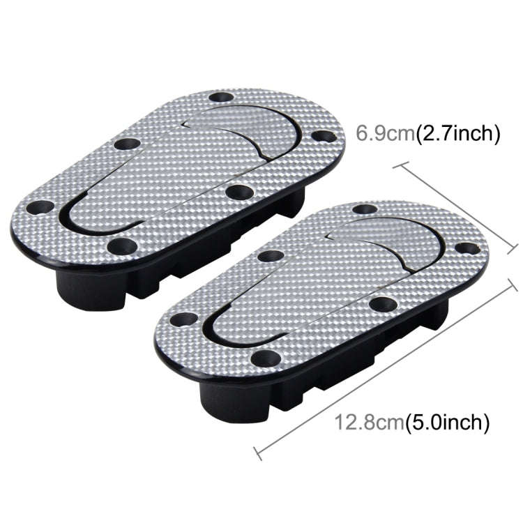 A Pair Car Cover Lock Modified Hood Lock General Racing Car Cover Lock, Carbon Grey, (Black), wit...