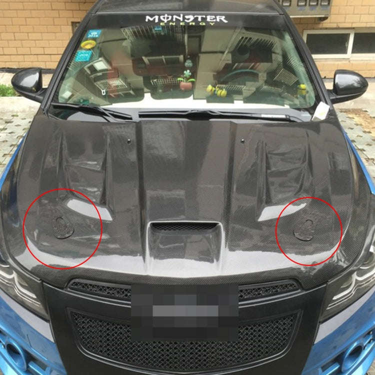 A Pair Car Cover Lock Modified Hood Lock General Racing Car Cover Lock, Carbon Grey, (Black), wit...