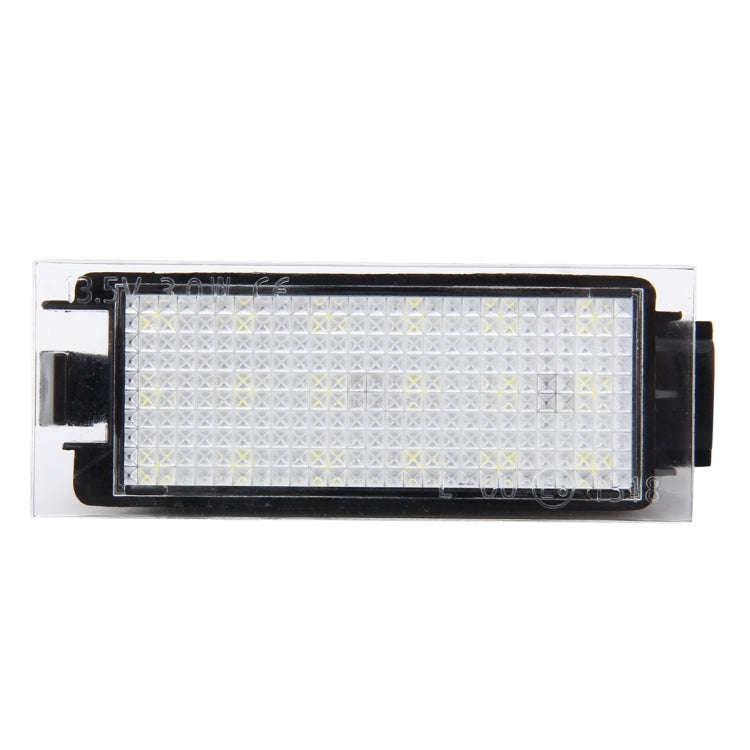 2 PCS License Plate Light with 18  SMD-3528 Lamps for Renault,2W 120LM,6000K, DC12V(White Light),...
