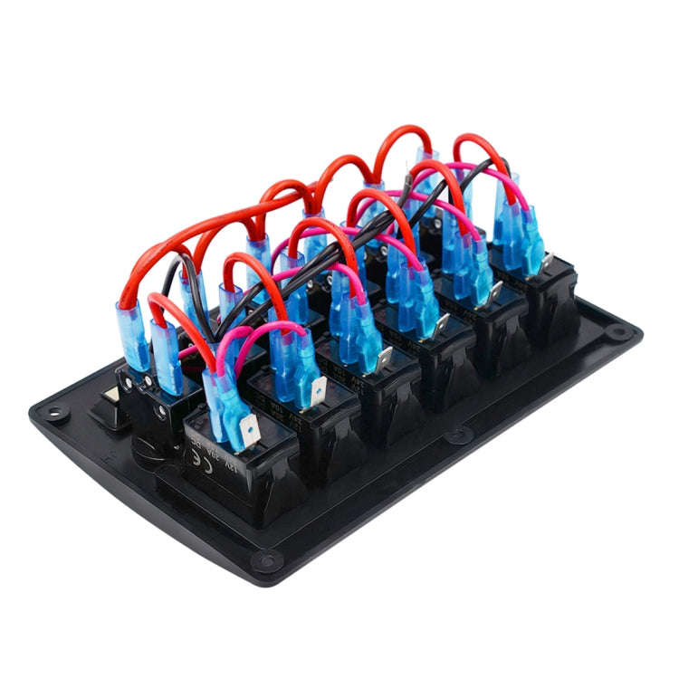 3Pin 6 Way Switches Combination Switch Panel with Light and Projector Lens for Car RV Marine Boat...
