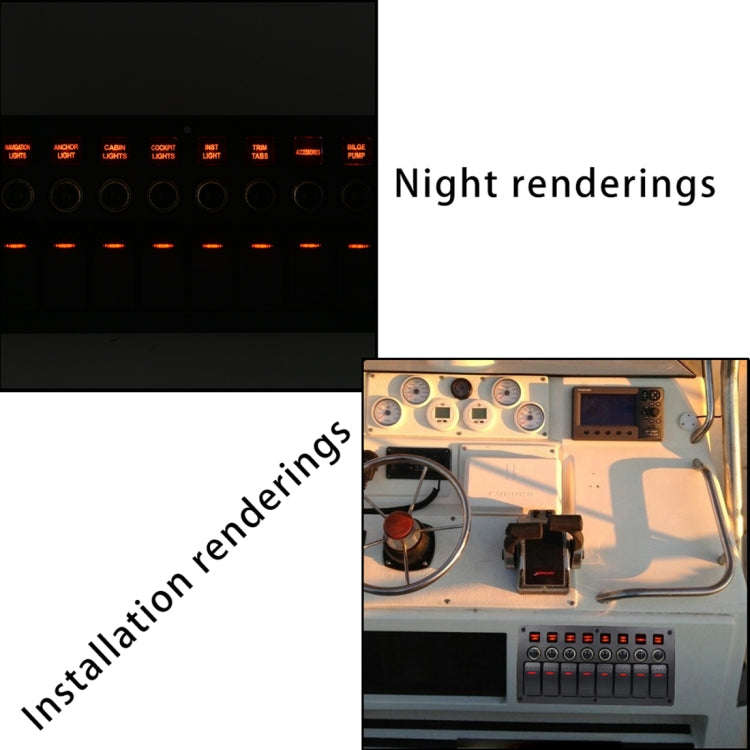 3Pin 8 Way Switches Combination Switch Panel with Light and Projector Lens for Car RV Marine Boat...