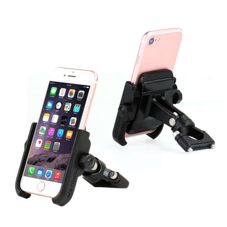 Motorcycle Handlebar Aluminum Alloy Phone Bracket, Suitable for 4-6 inch Device, Handlebar Alumin...