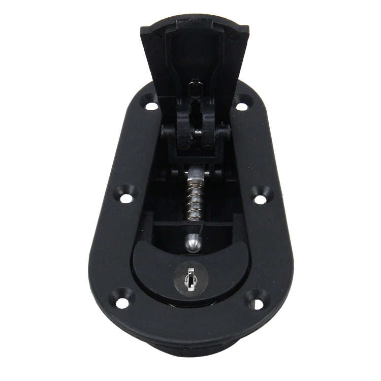 A Pair Car Modified Hood Lock General Racing Car Cover Lock with Keys, with Keys(Black)