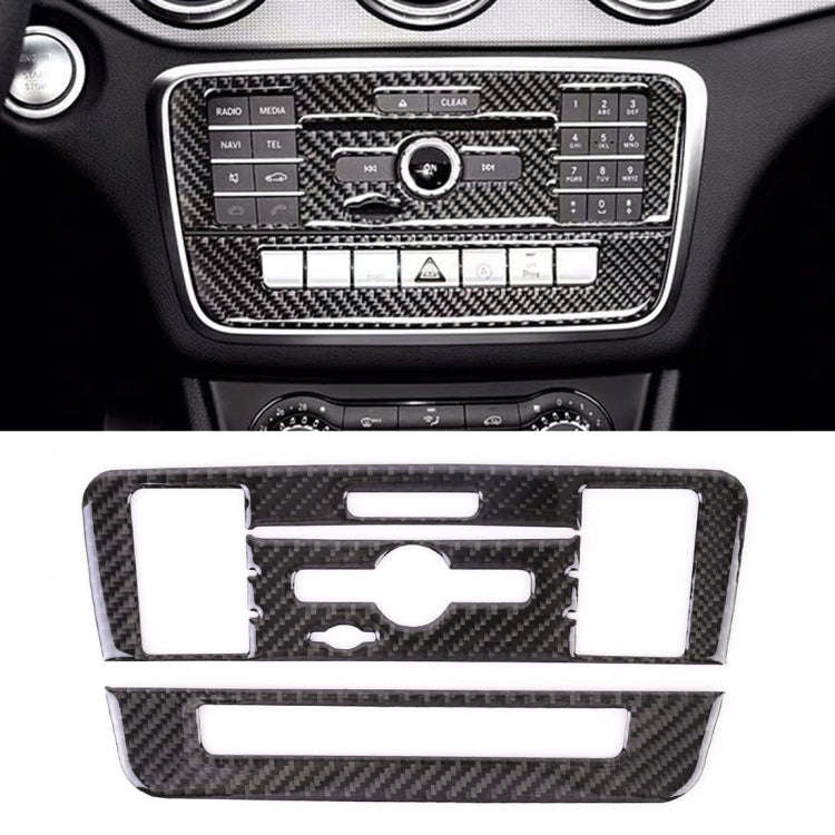 Car Carbon Fiber CD Panel Decorative Sticker for Mercedes-Benz GLA 2015-2018, CD Panel(2)