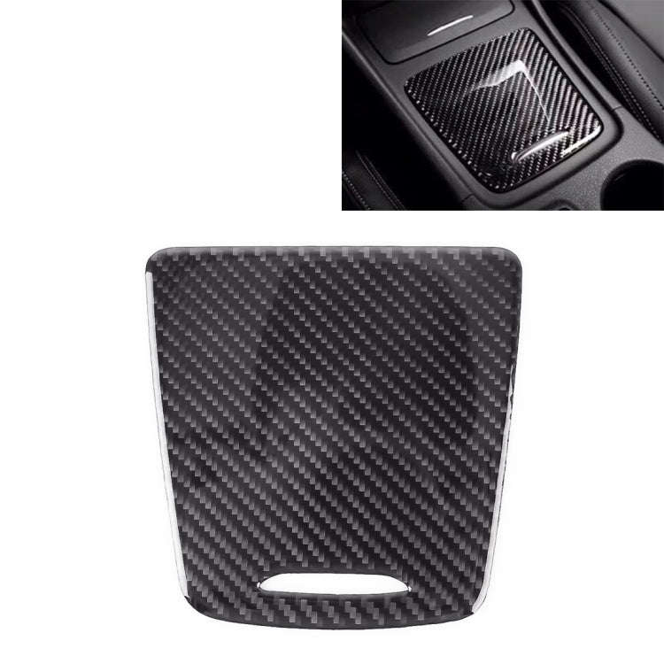 Car Carbon Fiber Storage Box Panel Decorative Sticker for Mercedes-Benz GLA 2015-2018, Storage Bo...