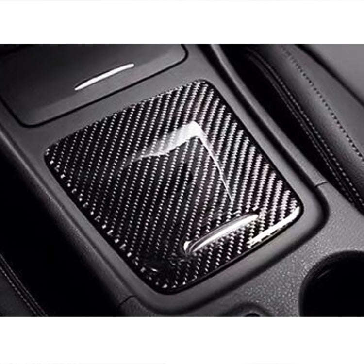 Car Carbon Fiber Storage Box Panel Decorative Sticker for Mercedes-Benz GLA 2015-2018, Storage Bo...