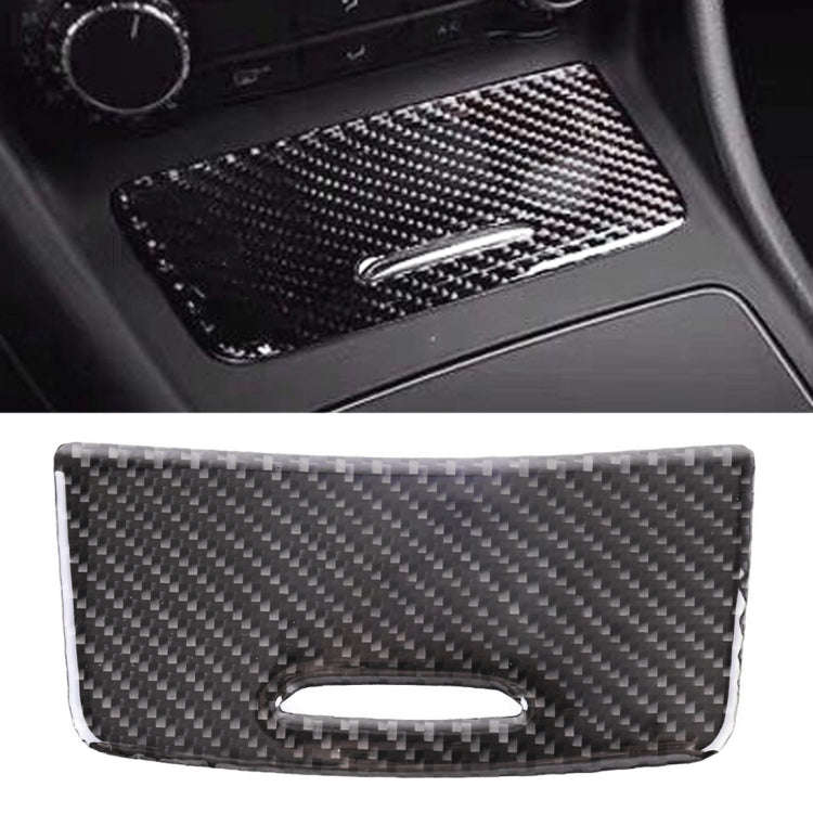 Car Carbon Fiber Ashtray Panel Decorative Sticker for Mercedes-Benz GLA 2015-2018, Ashtray Panel