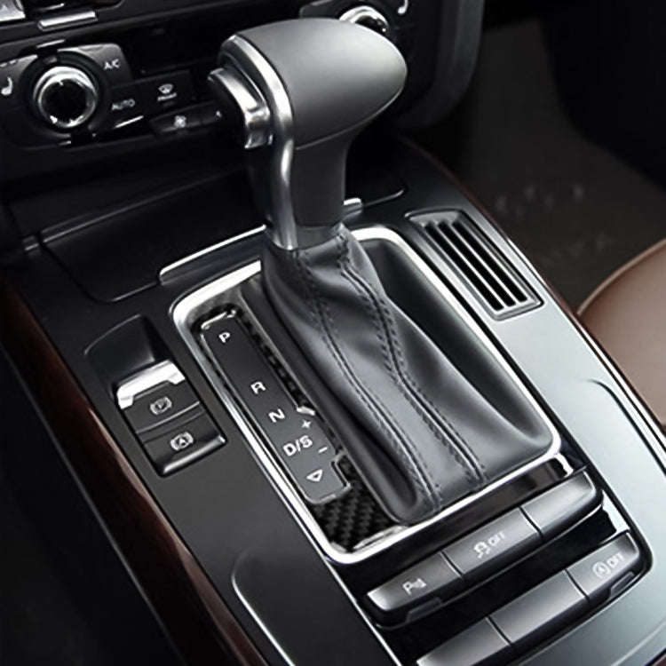 Car Carbon Fiber Gear Panel Decorative Sticker for Audi A4L / A5 / Q5 2009-2016, Gear Panel