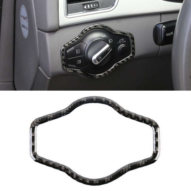 Car Carbon Fiber Headlight Switch Button Decorative Sticker for Audi A4L / A5 / Q5 2009-2016, Hea...