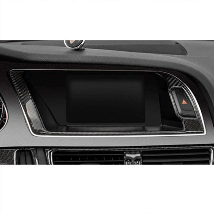 Car Carbon Fiber Navigation Outer Frame Decorative Sticker for Audi A4L / A5 / Q5 2009-2016, Navi...