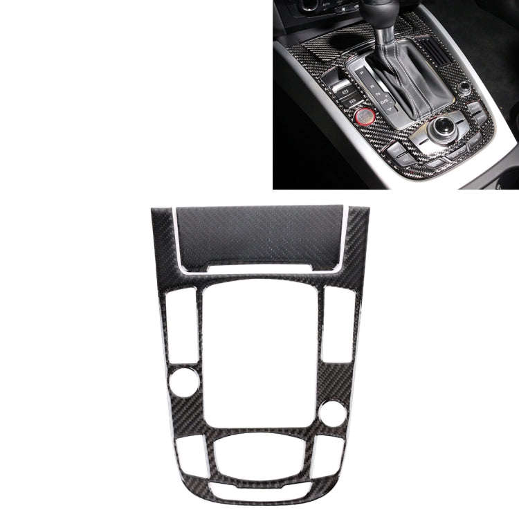 2 PCS Car Carbon Fiber Gear Panel Decorative Sticker for Audi A4L / A5 / Q5 2009-2016, Gear Panel(E)