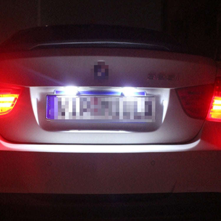 2 PCS License Plate Light with 18  SMD-3528 Lamps for Audi2W 120LM, DC12V (White Light), For A...