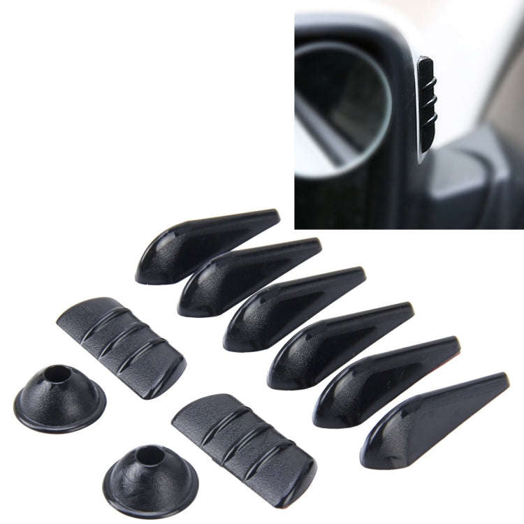 10 PCS Car Exterior Rubber Noise-cancelling Airflow-adjusting Kit, Noise-cancelling Airflow-adjus...