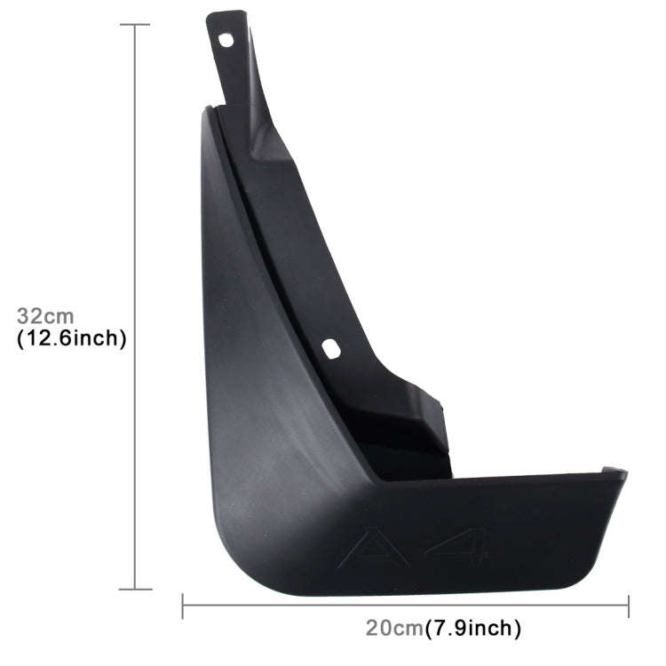 4 PCS Car Auto Semi-Rigid PVC Splash Flaps Mudguards Fender Guard for Audi A4L 2016 Version, For ...