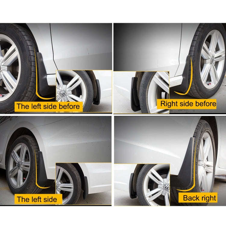4 PCS Car Auto Semi-Rigid PVC Splash Flaps Mudguards Fender Guard for Audi A4L 2016 Version, For ...