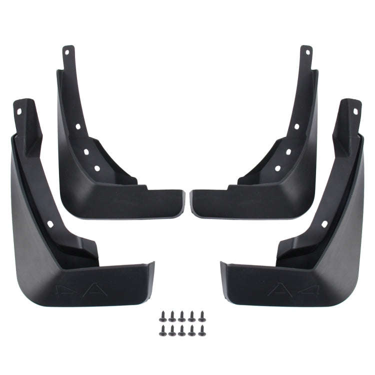 4 PCS Car Auto Semi-Rigid PVC Splash Flaps Mudguards Fender Guard for Audi A4L 2016 Version, For ...