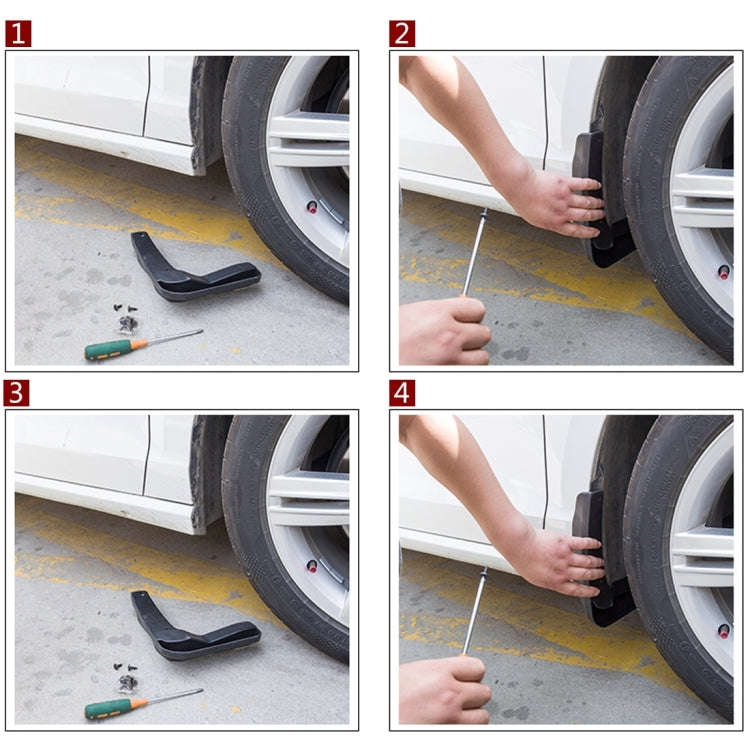 4 PCS Car Auto Semi-Rigid PVC Splash Flaps Mudguards Fender Guard for Audi A4L 2016 Version, For ...