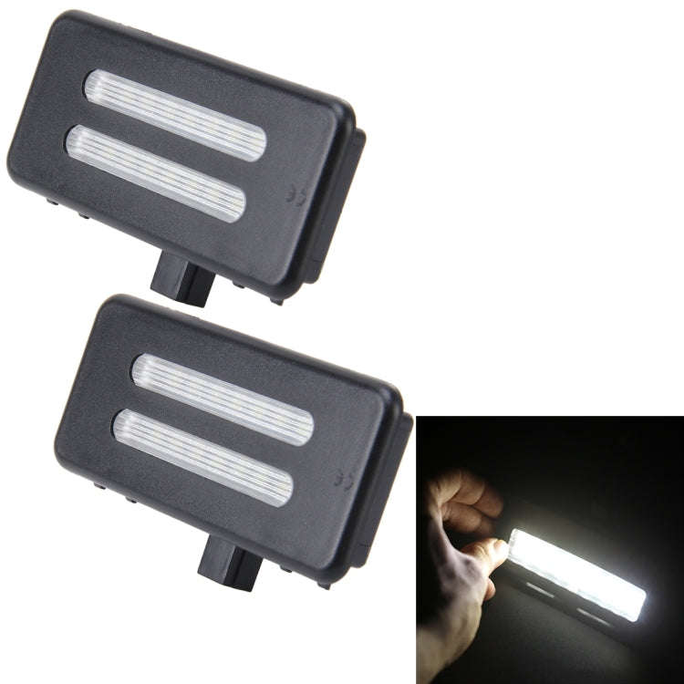 2 PCS White Light Car LED Vanity Mirror Lamp Lights with 18 SMD-3528 Lamps for BMW E60/ E60N/ E61...