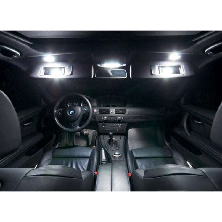 2 PCS White Light Car LED Vanity Mirror Lamp Lights with 18 SMD-3528 Lamps for BMW E60/ E60N/ E61...