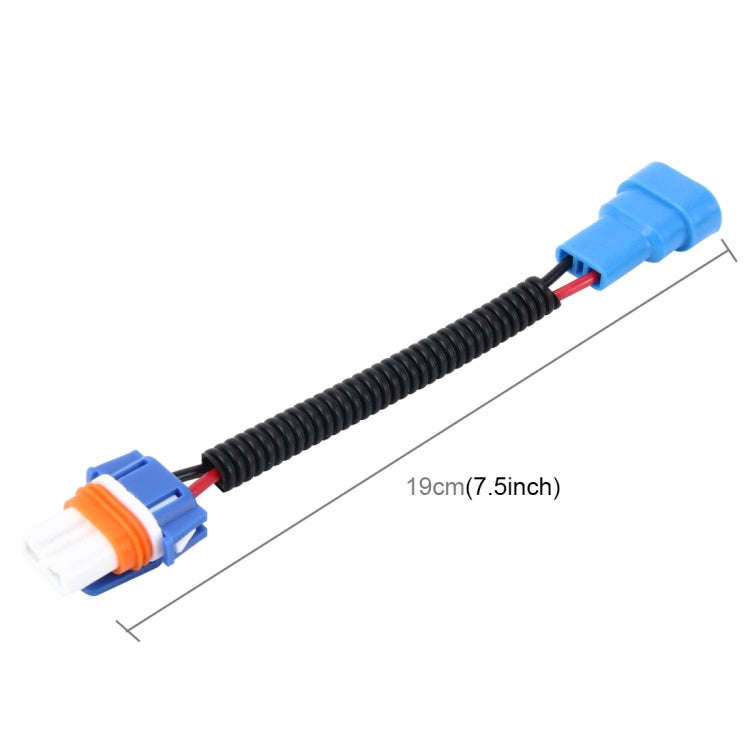 2 PCS 9005 Car HID Xenon Headlight Male to Female Conversion Cable with Ceramic Adapter Socket, 9005