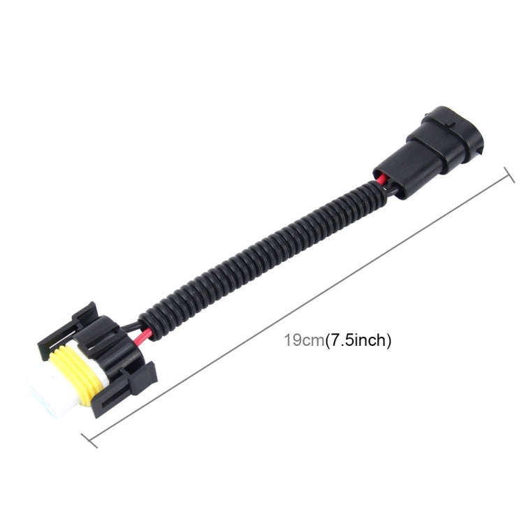 2 PCS H11 Car HID Xenon Headlight Male to Female Conversion Cable with Ceramic Adapter Socket, H11