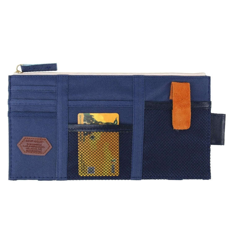 Multi-functional Auto Car Sun Visor Sunglass Holder Card Storage Holder Inner Pouch Bag