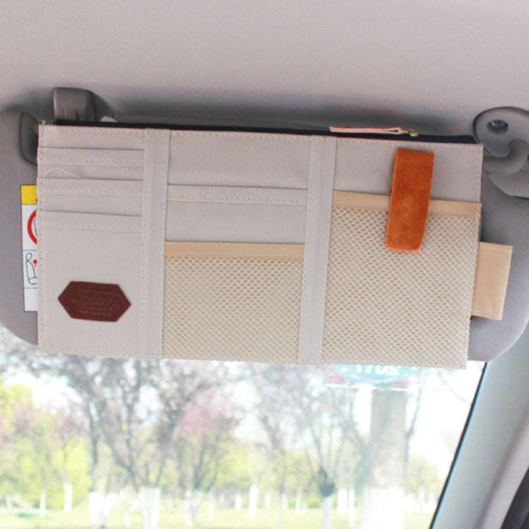Multi-functional Auto Car Sun Visor Sunglass Holder Card Storage Holder Inner Pouch Bag