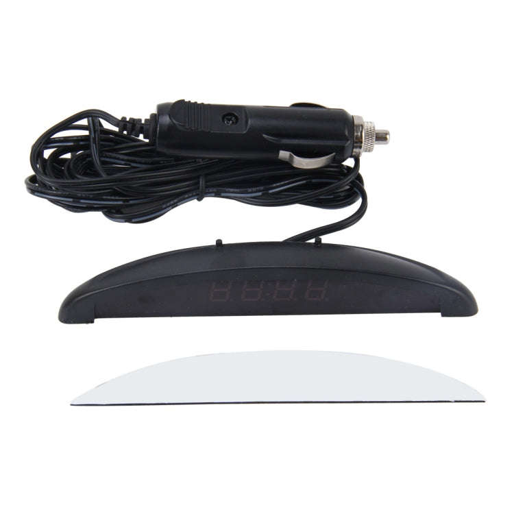 2 in 1 Car LED Digital Display Thermometer Clock