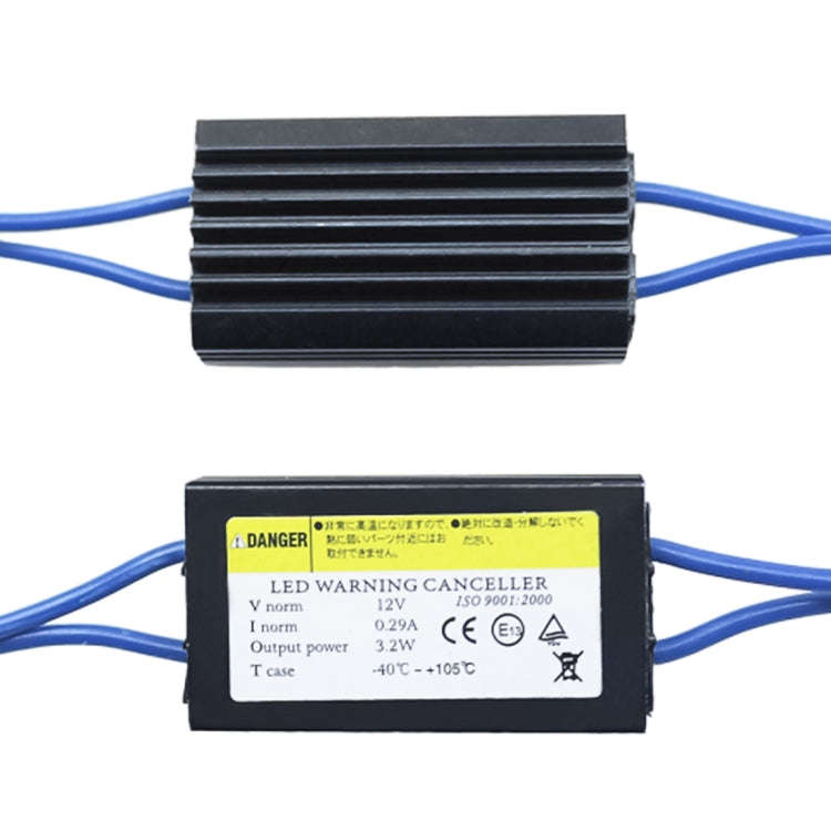 2 PCS T10 Car Auto Clearance Light Warning Error-free Decoder Adapter for DC 12V/3W, T10