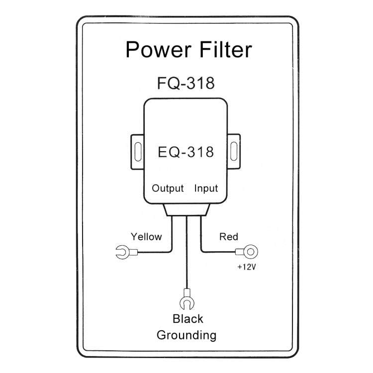 FQ-318 Car Stereo Radio Power Wire Engine Noise Filter Suppressor Isolator Power Supply Filter, F...