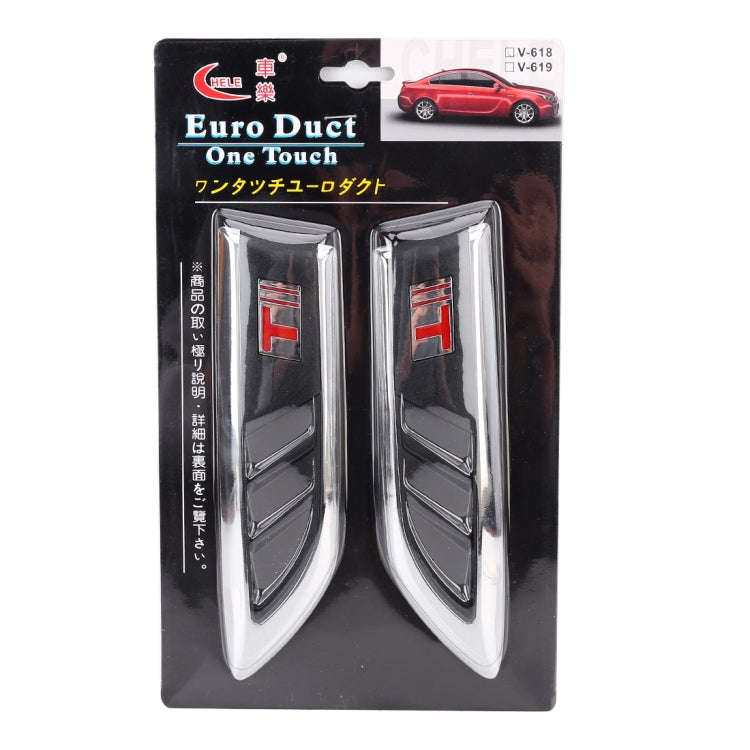2 PCS Car Side Air Intake Flow Vent Fender Decorative Stickers Cover, Side Air Intake Flow Vent C...