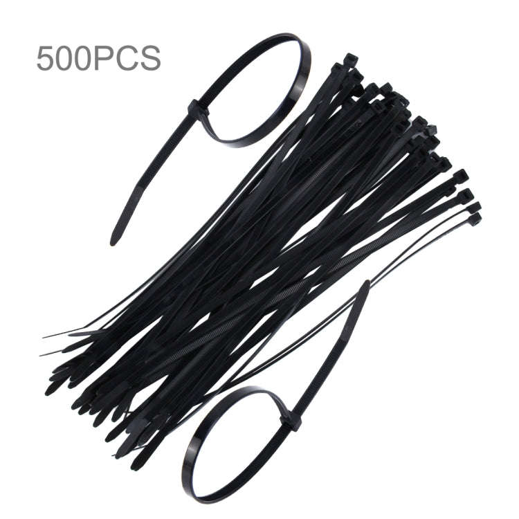 500 PCS 5mm*250mm Nylon Cable Ties, 5mm*250mm Black, 5mm*250mm White