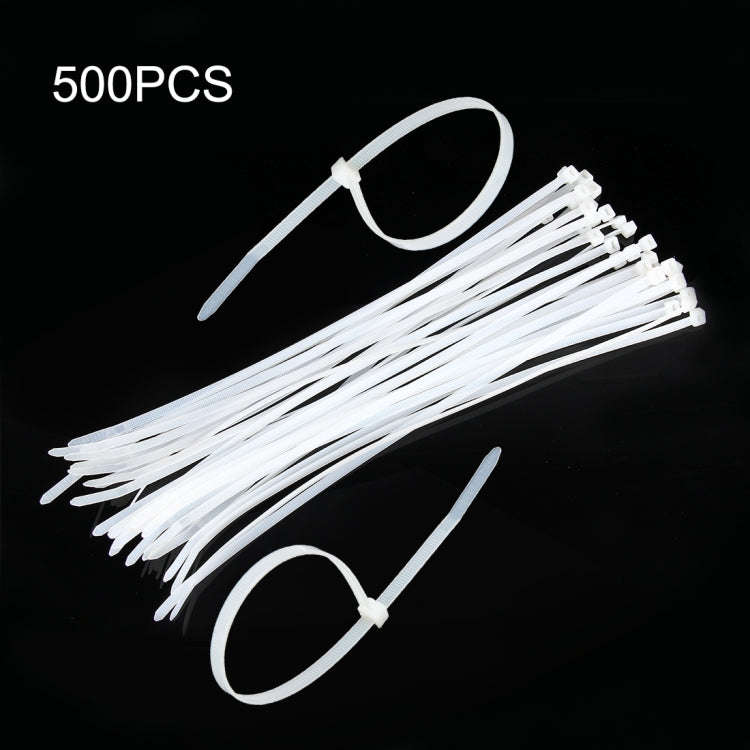 500 PCS 5mm*250mm Nylon Cable Ties, 5mm*250mm Black, 5mm*250mm White