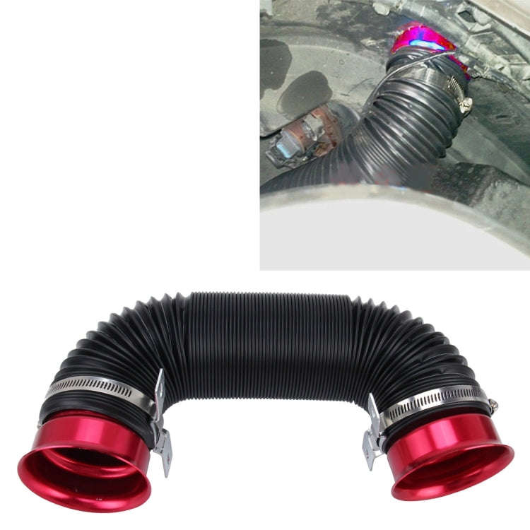 Car Auto Universal Tube Air Filter Adjustable Cold Air Injection Intake System Pipe Without Air F...