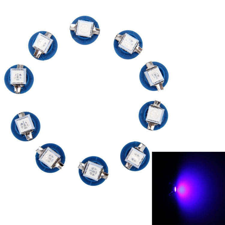 10 PCS 0.5W B8.5 Wedge Instrument Panel LED Light Dashboard Gauge Cluster Indicator Lamp Bulb, 0....