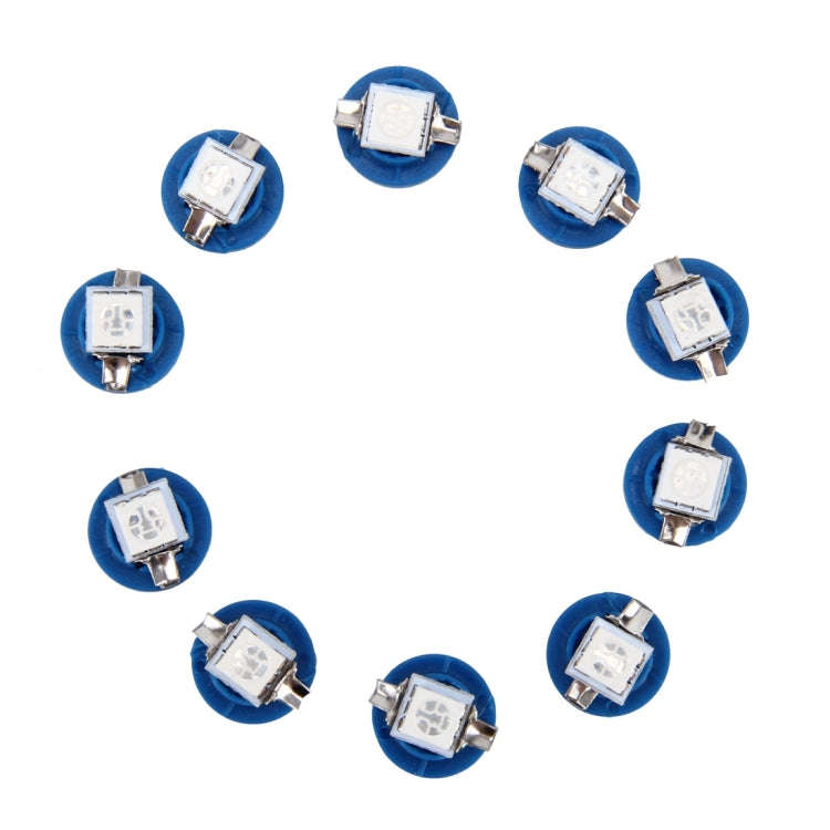 10 PCS 0.5W B8.5 Wedge Instrument Panel LED Light Dashboard Gauge Cluster Indicator Lamp Bulb, 0....