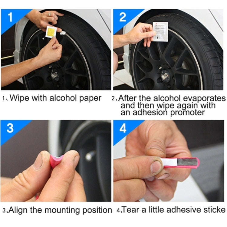 Universal Decorative Scratchproof Stickup 8M Flexible Car Wheel Hub TRIM Mouldings Shining Decora...