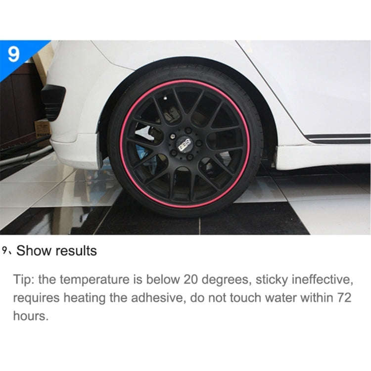 Universal Decorative Scratchproof Stickup 8M Flexible Car Wheel Hub TRIM Mouldings Shining Decora...