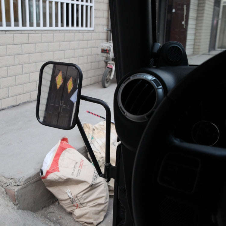 2 PCS Car Door Off Side View Mirror Rectangular Reversing Mirrors for Jeep Wrangler JL 2018, For ...