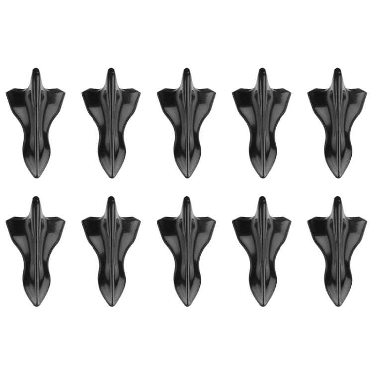 10 PCS Universal Car Black Shark Fin Diffuser Vortex Generator Roof Spoiler, Black