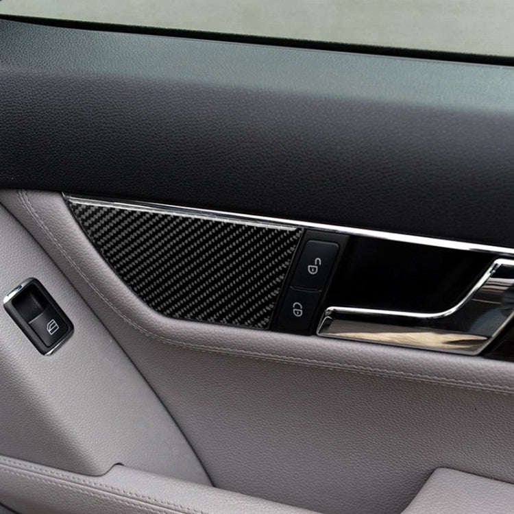 2 PCS Car Carbon Fiber Left Drive Seat Adjustment Panel Decorative Sticker for Mercedes-Benz W204...