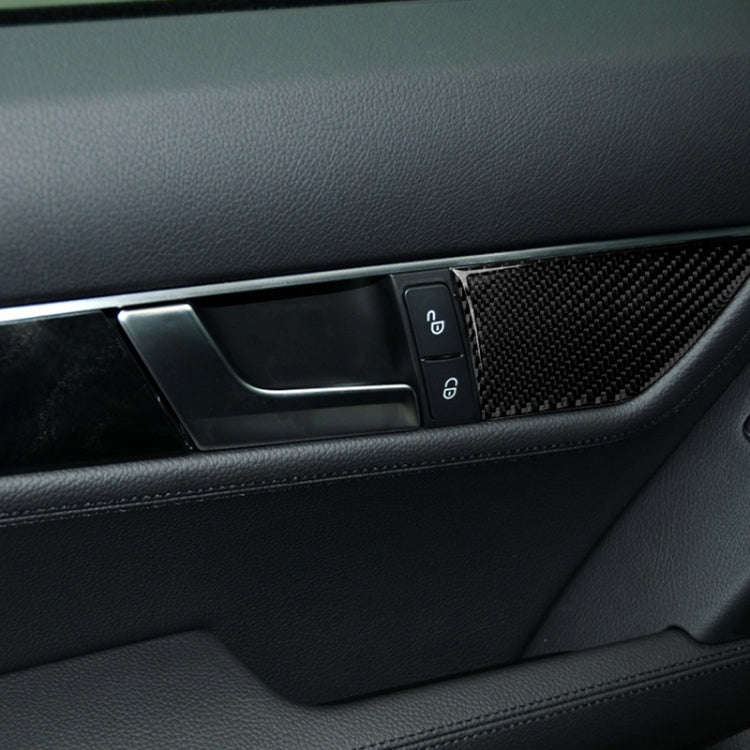 2 PCS German Flag Car Carbon Fiber Right Drive Seat Adjustment Panel Decorative Sticker for Merce...