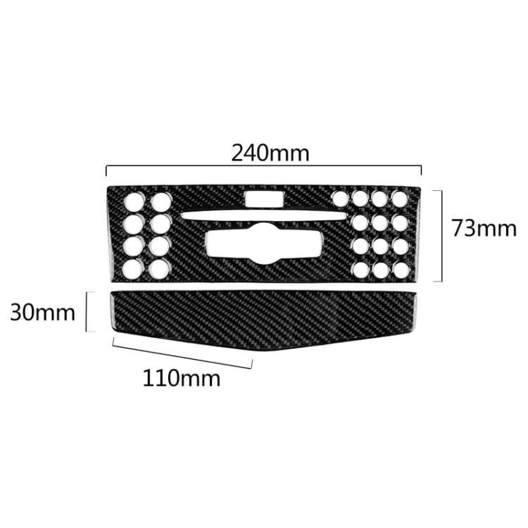 Car Carbon Fiber Center Console Panel Decorative Sticker for Mercedes-Benz W204 C Class 2007-2010...