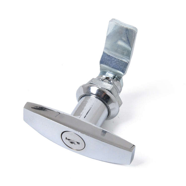 2 PCS Silver T Shape Handle Paddle Entry Door Latch & Keys Tool Box Lock for Trailer / Yacht / Tr...