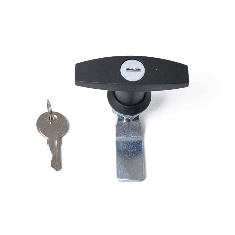 2 PCS Black T Shape Handle Paddle Entry Door Latch & Keys Tool Box Lock for Trailer / Yacht / Tru...