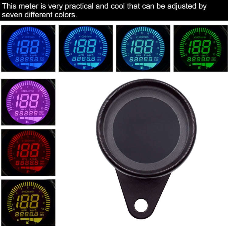 Motorcycle Multi-functional Modification Instrumentation Motorcycle Odometer Speedometer Tachomet...