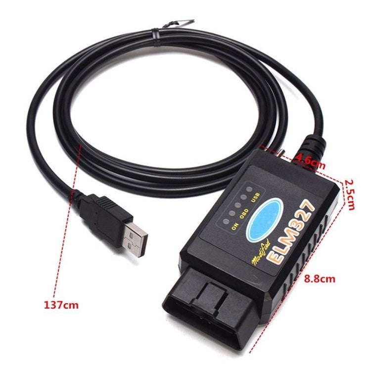 ELM327 Interface USB OBDII Auto Diagnostic Scanner Tool with Switch, Auto Diagnostic Scanner