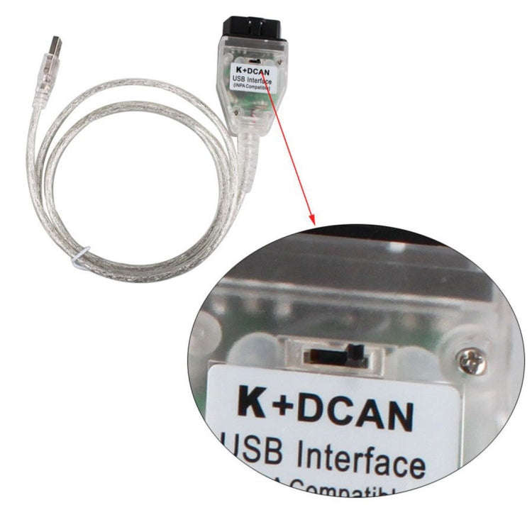 INPA K+CAN with Switch USB Interface Cable for BMW, For BMW (White), For BMW (Blue)