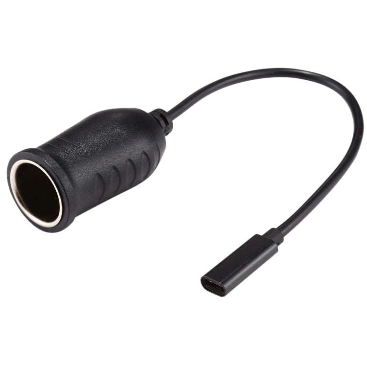 Car 60-100W DC18-20V Multi-functional USB-C / Type-C Connector to Cigarette Lighter, Type-C Conne...