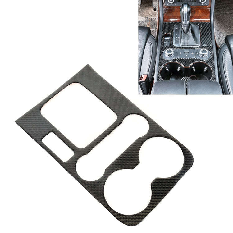 Car Carbon Fiber Gearshift Panel Frame Decorative Sticker for Volkswagen Touareg, Gearshift Panel